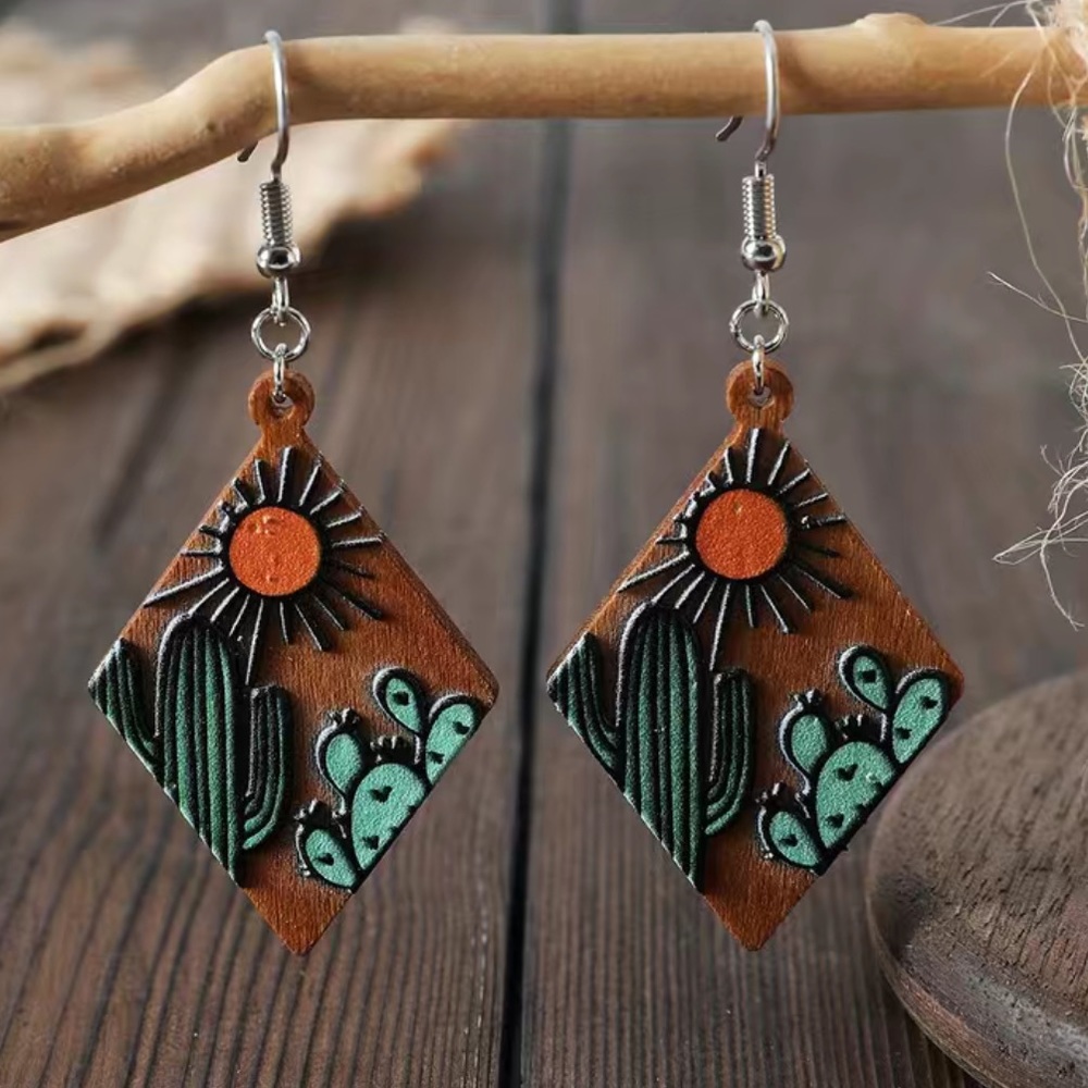 New western style earrings